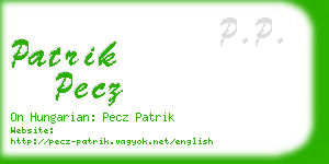 patrik pecz business card